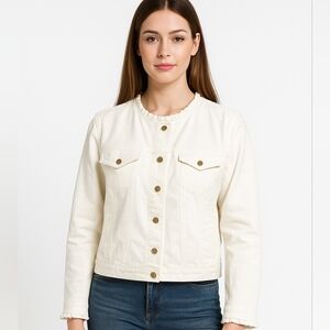 Draper James Cream Jean Jacket